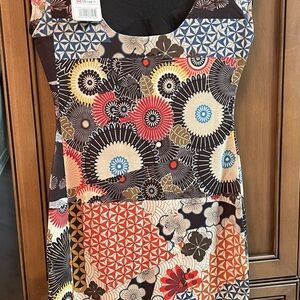 Desigual Multicolor Floral Geometric Dress